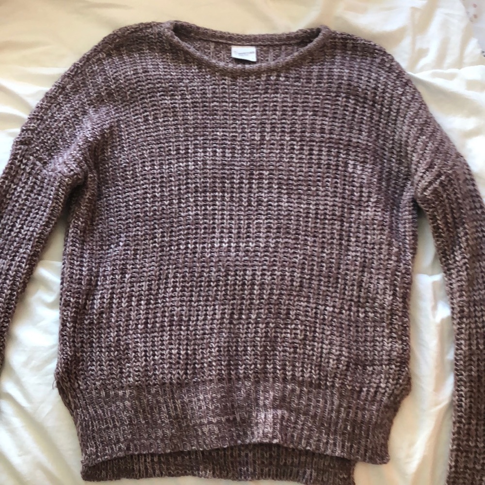 taupe /pink knit sweater